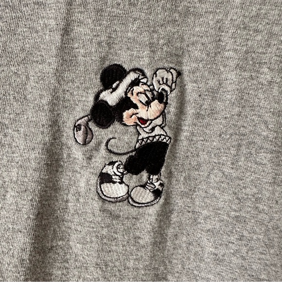 Vintage Walt Disney World Mickey Mouse Polo Shirt Men’s Large Gray Golf Style - Picture 3 of 8